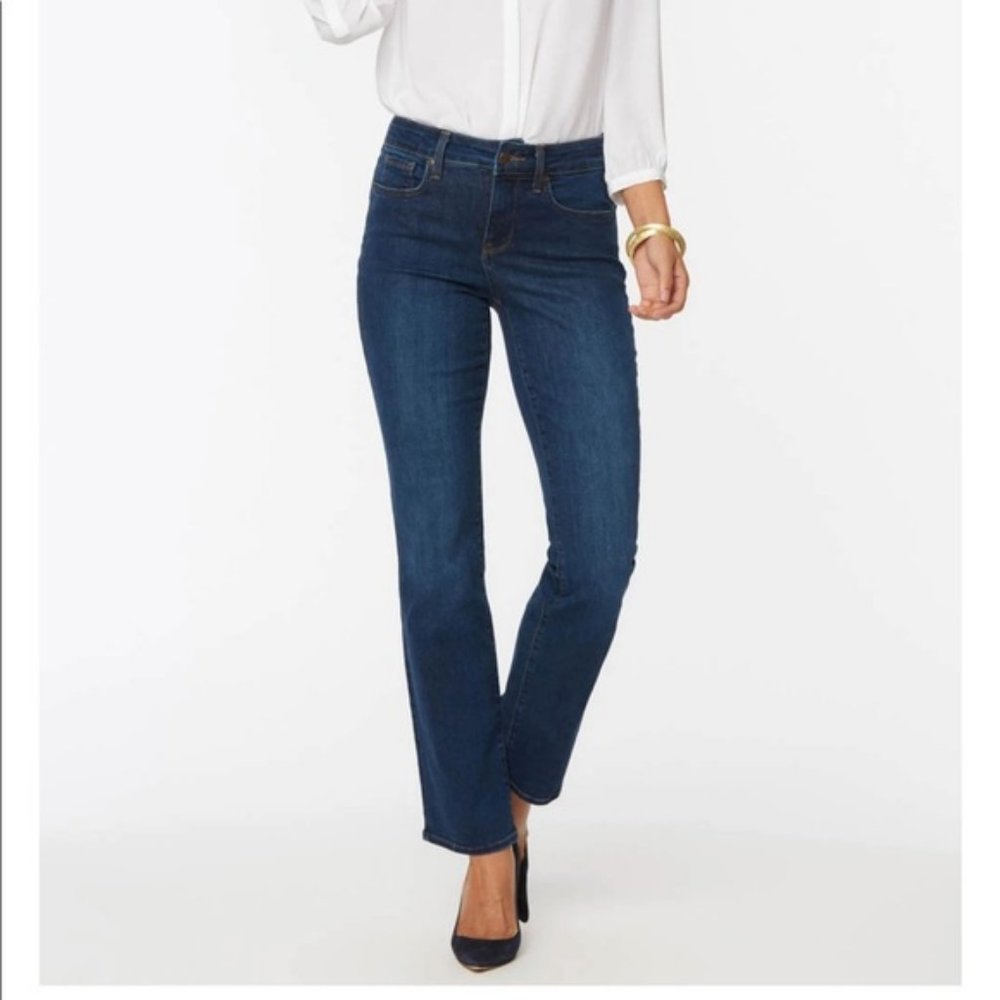 NYDJ Blue Denim Straight Leg Jeans - Size 12  - EUC